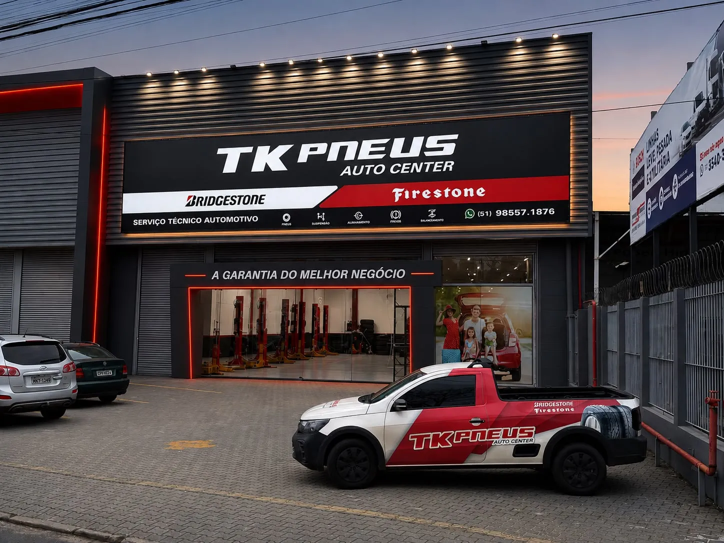 TK Pneus Porto Alegre, Fachada